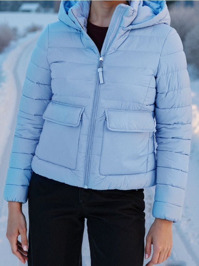 Sinsay - Prešívaná bunda s izoláciou - modrá