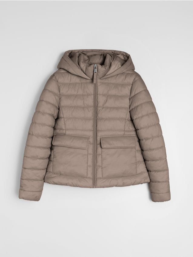 Sinsay - Prešívaná bunda s izoláciou - kávová