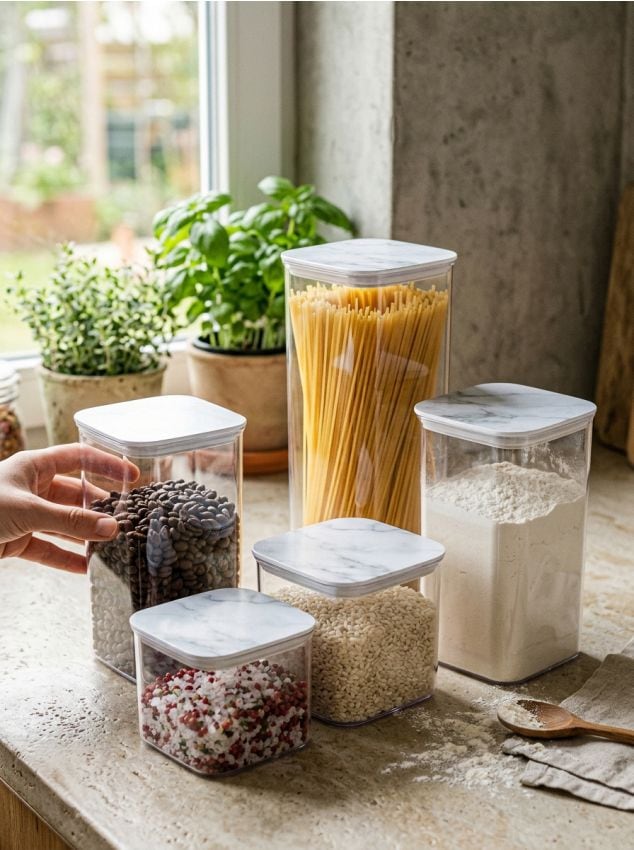 Sinsay - Recipient pentru alimente cu capac - clear