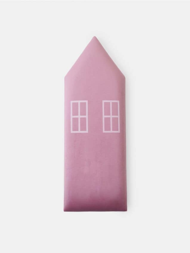 Sinsay - Panou tapițat cu motiv de casă - roz-pastel