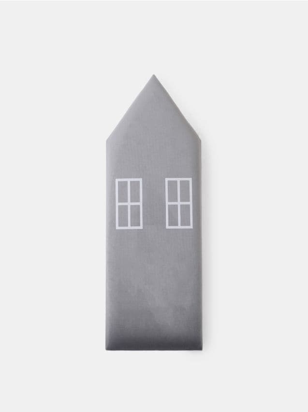 Sinsay - Panou tapițat cu motiv de casă - gri deschis