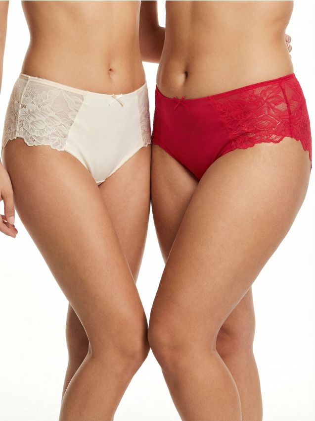 Sinsay - Majtki brazilian z wysokim stanem 2 pack - wielobarwny