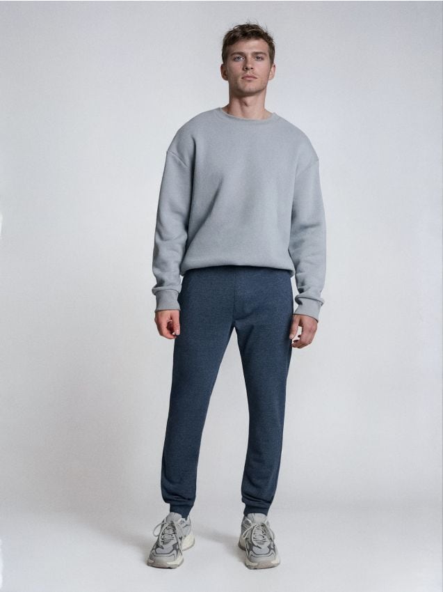 Sinsay - Pantaloni jogger slim fit - bleumarin