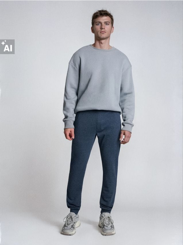 Sinsay - Pantaloni jogger slim fit - bleumarin