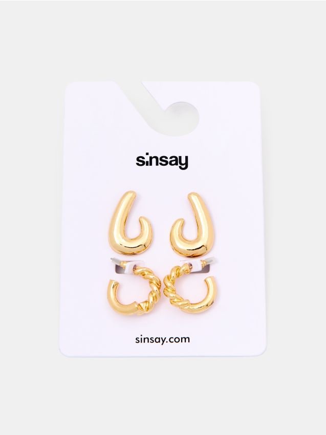 Sinsay - Set de 2 perechi de cercei - auriu