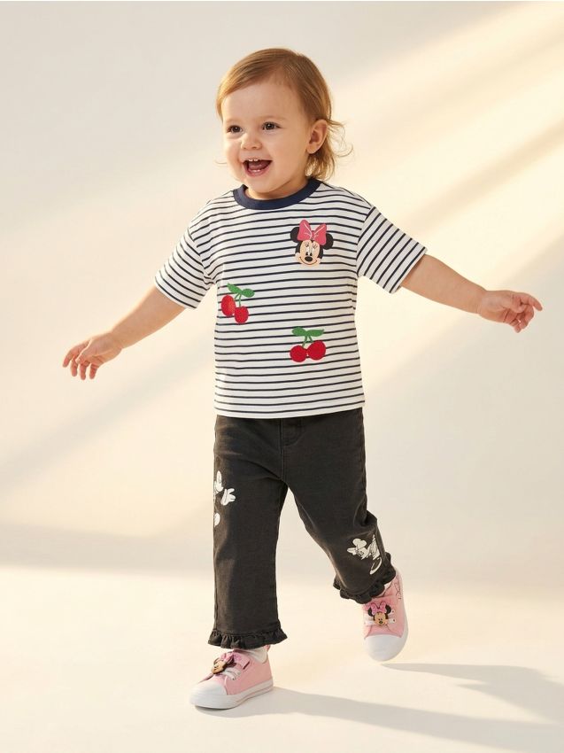 Sinsay - Tricou din bumbac cu imprimeu Minnie Mouse - alb