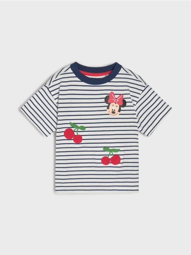 Sinsay - Tricou din bumbac cu imprimeu Minnie Mouse - alb