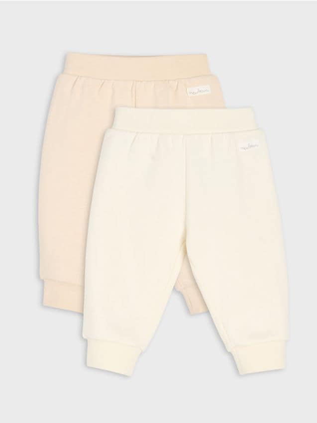 Sinsay - Pantaloni sport jogger din bumbac, pachet de 2 - nude