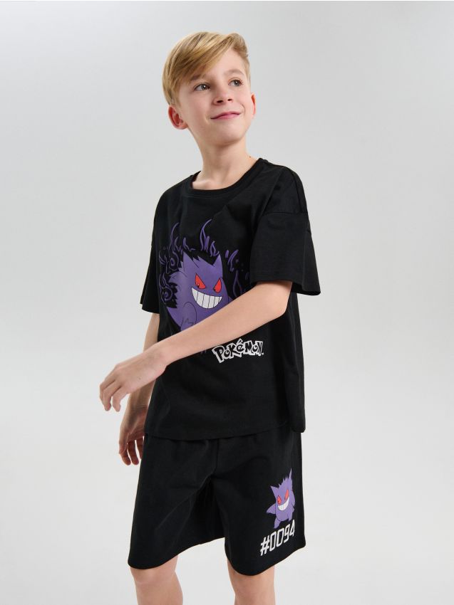 Sinsay - Bawełniana piżama dwuczęściowa Pokémon - czarny