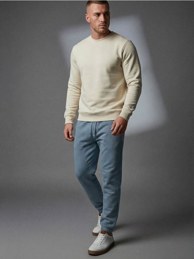 Sinsay - Pantaloni de trening tip jogger - light blue