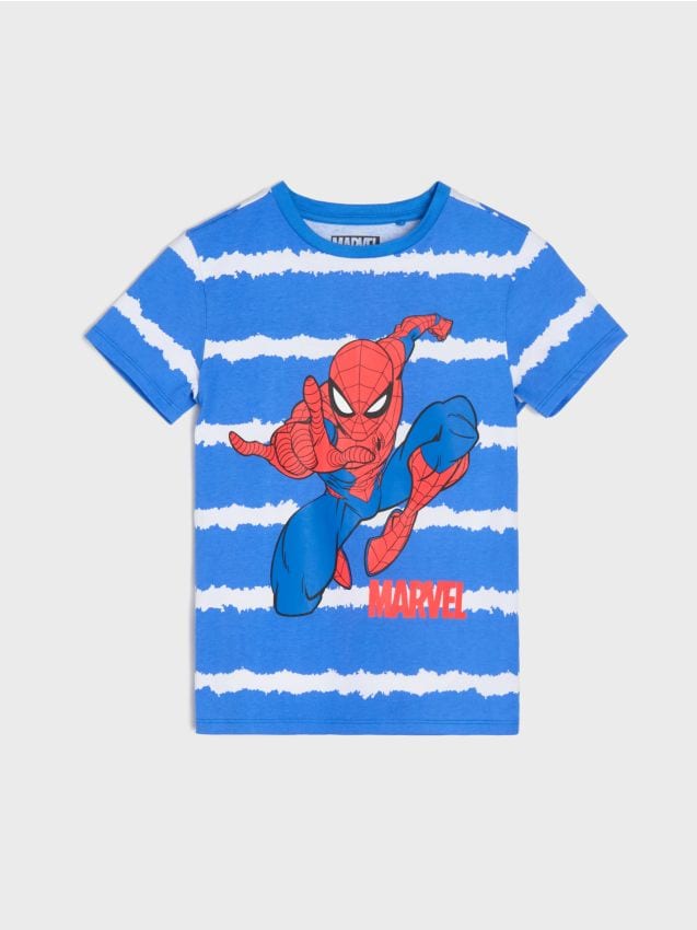 Sinsay - Tricou din bumbac cu imprimeu Spider-Man - albastru