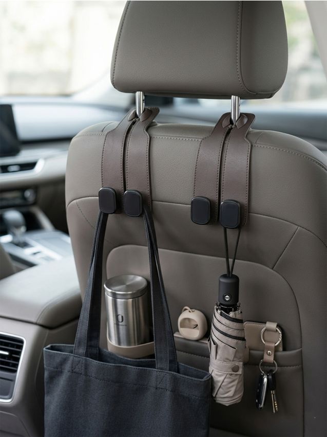 Sinsay - Cârlige pentru tetiera auto 2 pack - maro