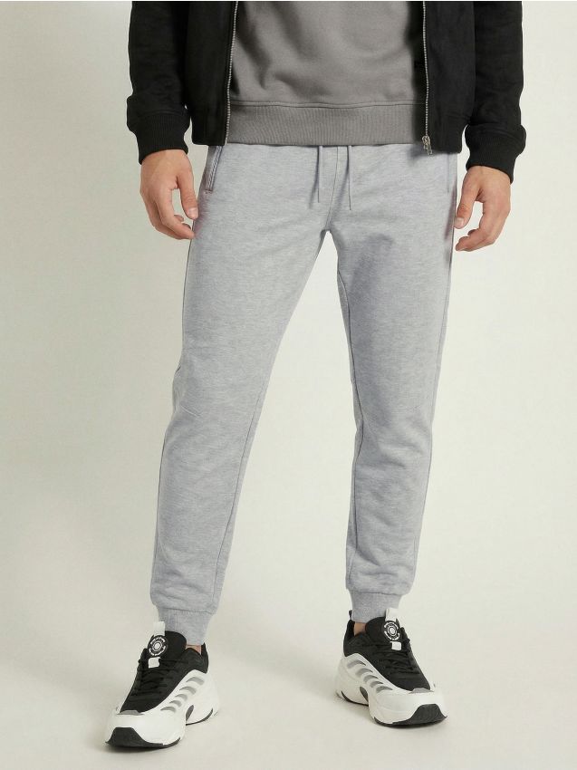 Sinsay - Pantaloni de trening tip jogger - gri deschis