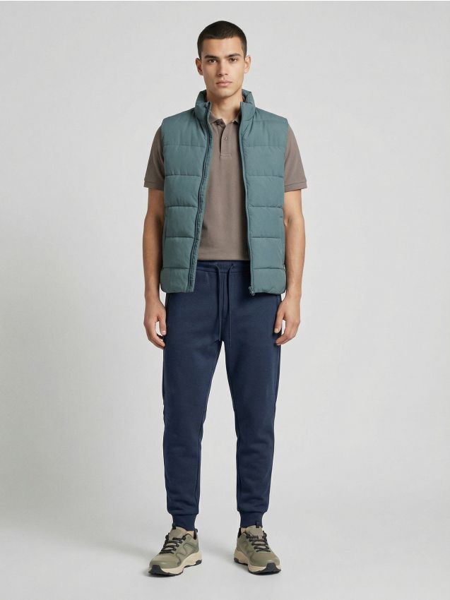 Sinsay - Pantaloni de trening tip jogger - Gri-albăstrui