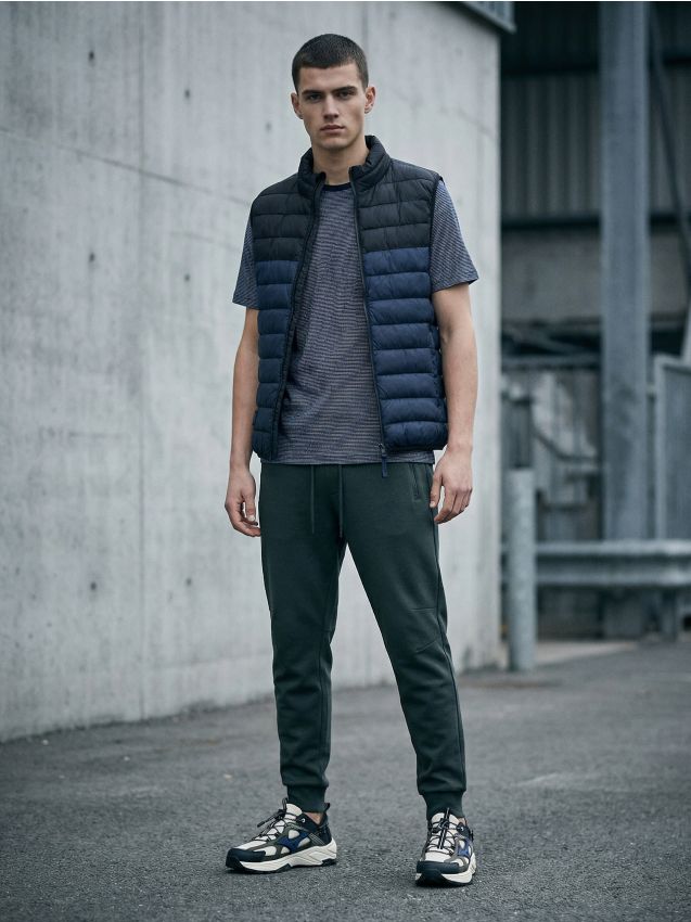 Sinsay - Pantaloni de trening tip jogger - albastru-verzui