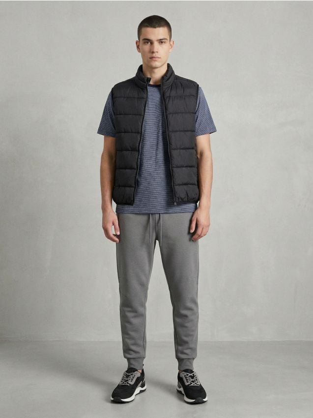 Sinsay - Pantaloni de trening tip jogger - gri-neutru