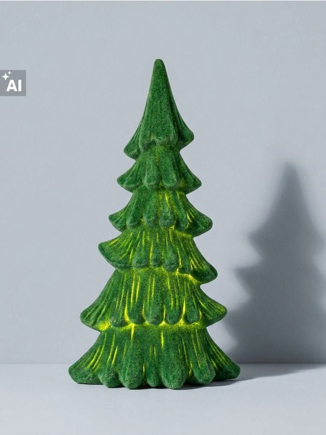 Sinsay - Decorațiune LED de Crăciun în formă de brad - verde