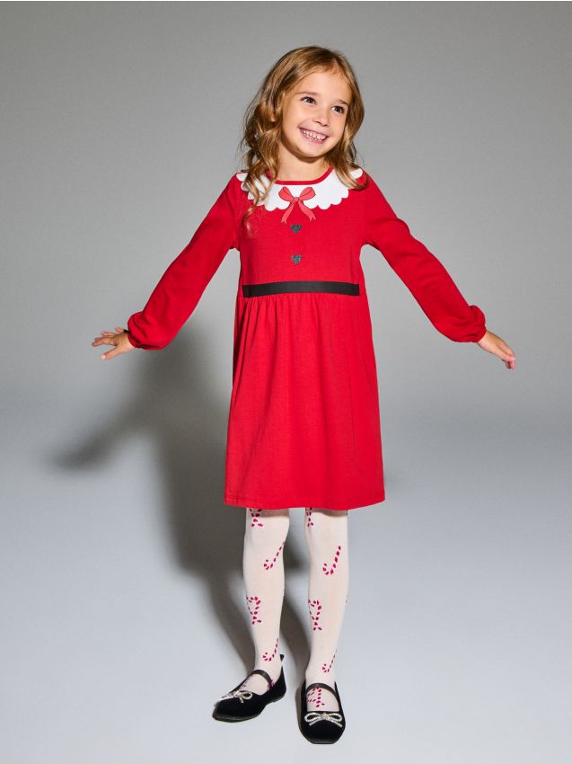 Sinsay - Šaty so dlhými rukávmi - červená