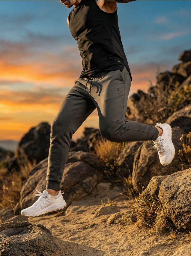 Sinsay - Pantaloni tapered fit SNSY PERFORMANCE - verde-închis