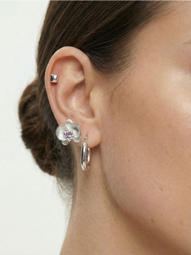 Sinsay - Set de 3 perechi de cercei - argintiu