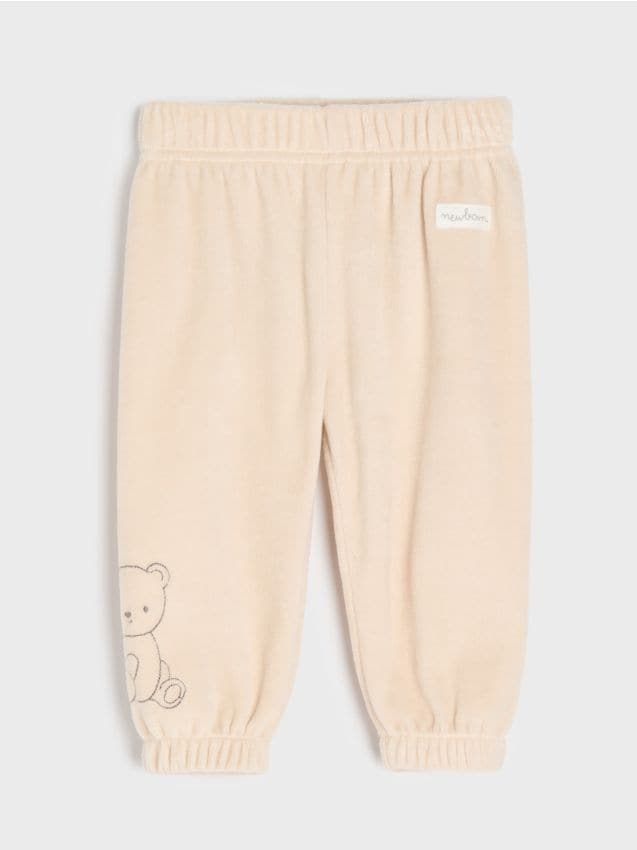 Sinsay - Pantaloni jogger cu bumbac - bej