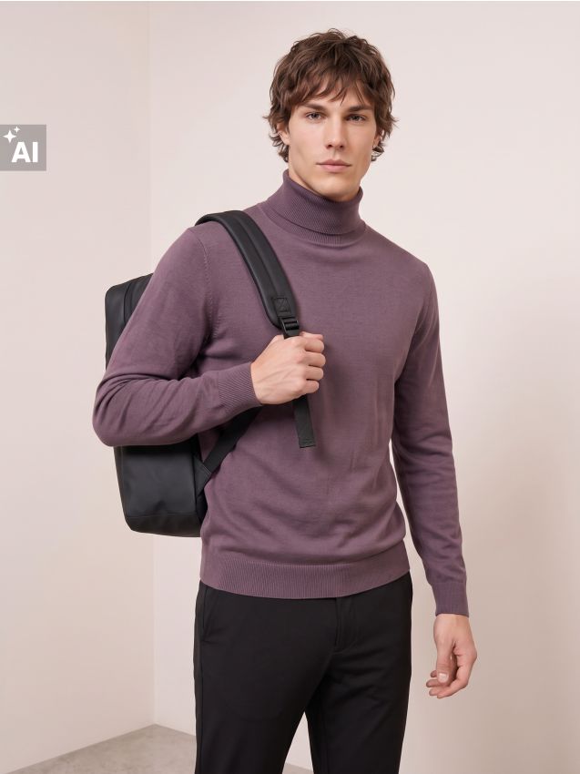 Sinsay - Guler clasic din bumbac - violet
