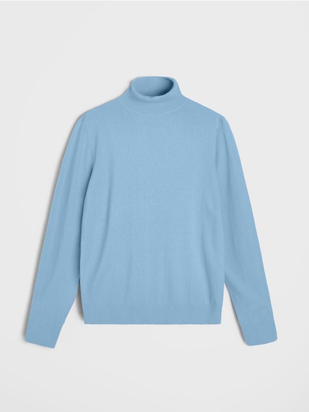 Sinsay - Guler clasic din bumbac - light blue
