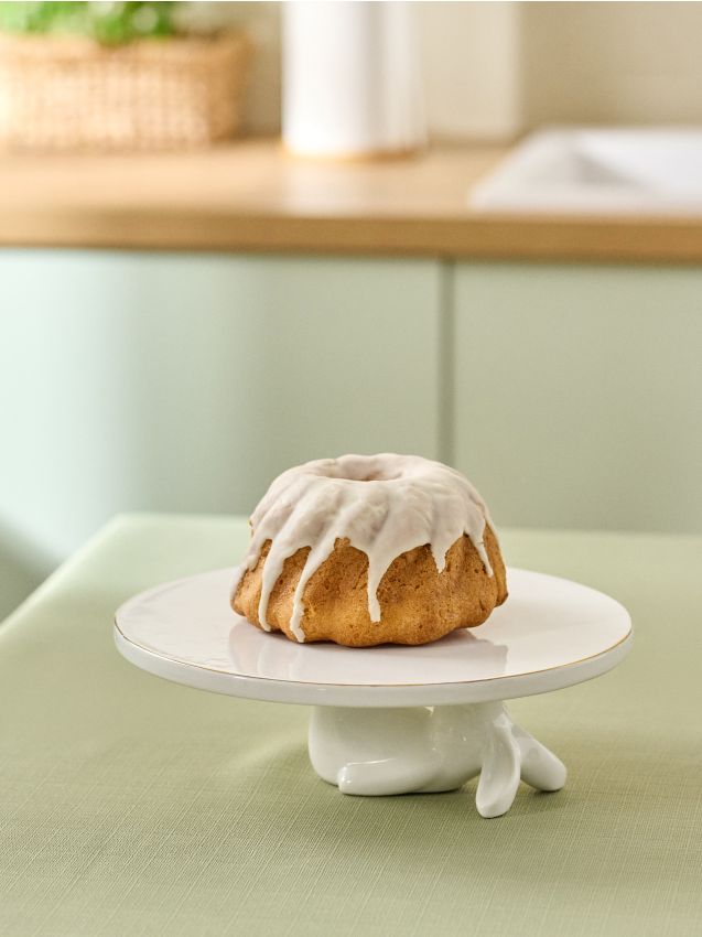 Sinsay - Platou de Paște cu motiv de iepuraș - alb