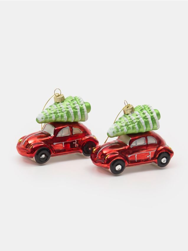 Sinsay - Sklené vianočné gule 2 pack - viacfarebná