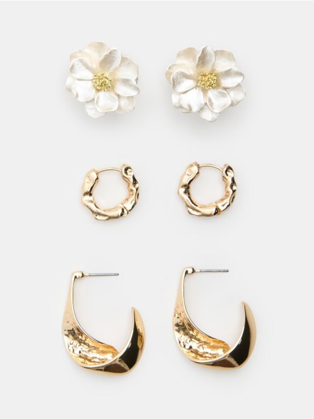 Sinsay - Set de 3 perechi de cercei - auriu