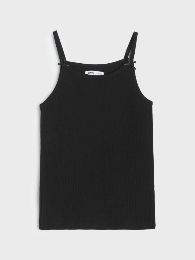 Sinsay - Maiou din bumbac - negru