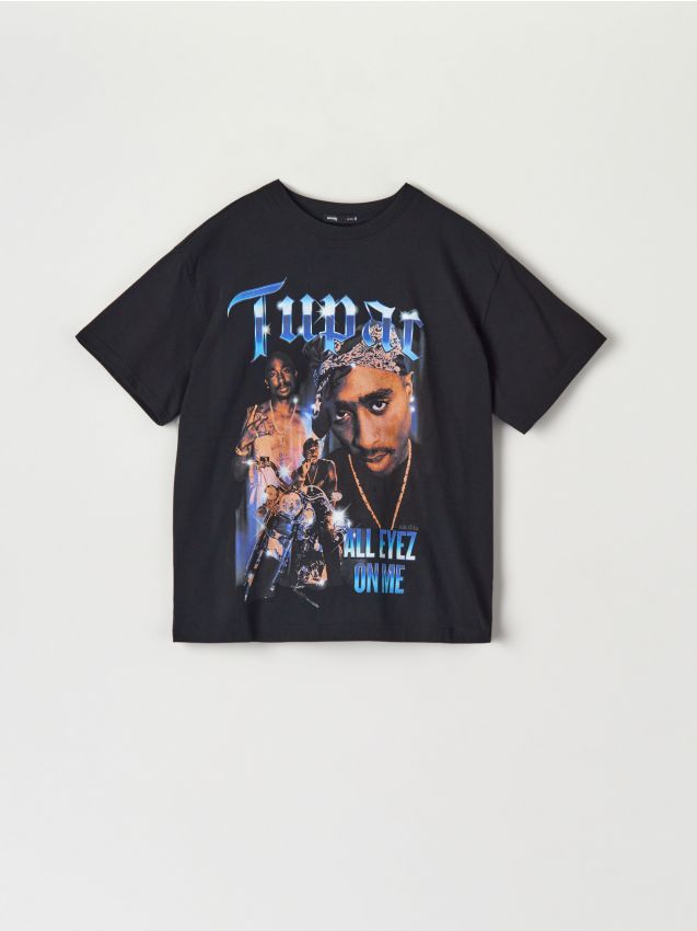 T-shirt 2Pac Color black - SINSAY - 5723F-99X