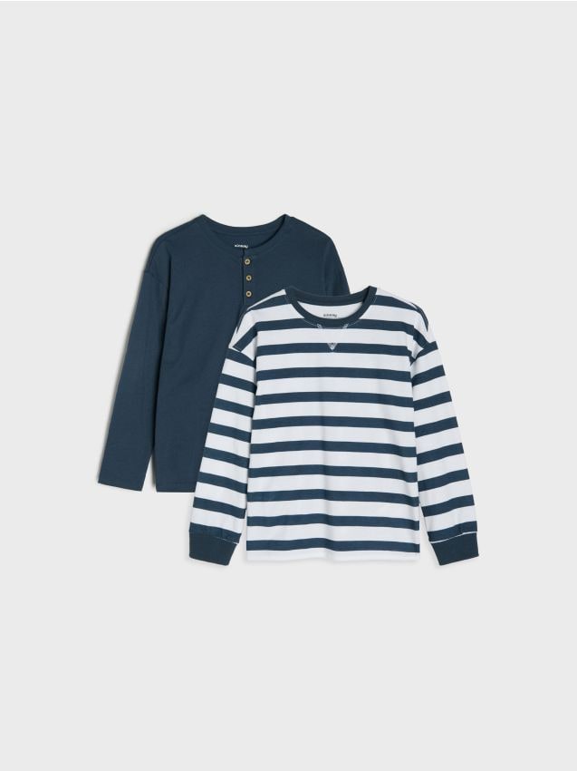 Sinsay - Bawełniane koszulki 2 pack - biały