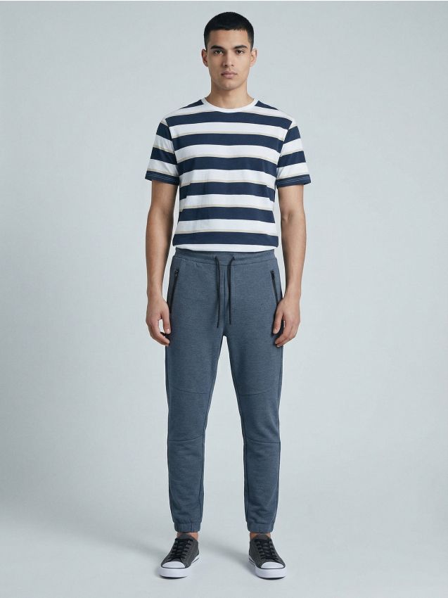 Sinsay - Pantaloni de trening tip jogger - bleumarin