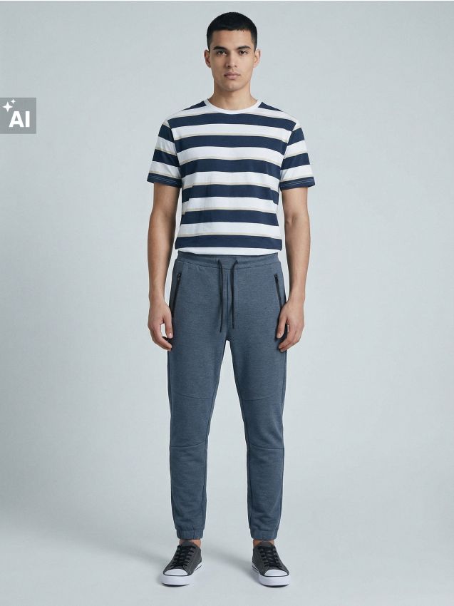 Sinsay - Pantaloni de trening tip jogger - bleumarin