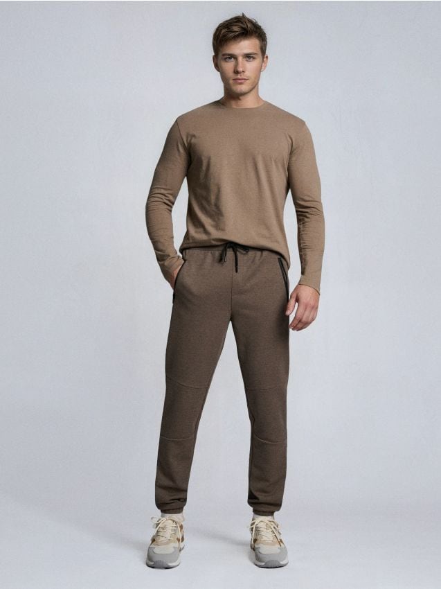 Sinsay - Pantaloni de trening tip jogger - cafeniu