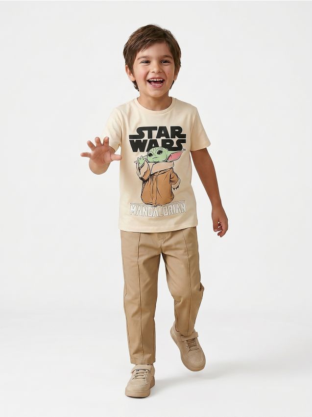 Sinsay - Tricou din bumbac cu imprimeu Star Wars - crem