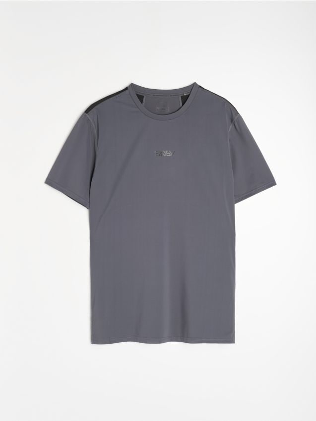Sinsay - Tricou cu panouri contrastante SNSY PERFORMANCE - gri-închis
