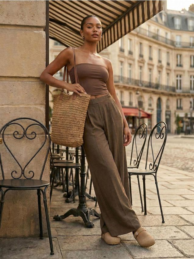 Sinsay - Top simplu fără mâneci - maro