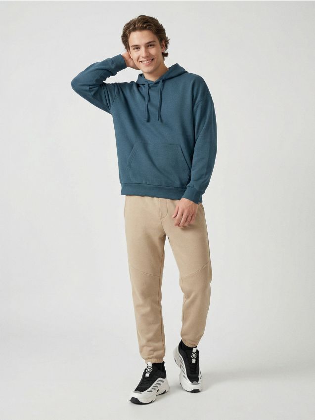 Sinsay - Pantaloni de molton regular fit - bej