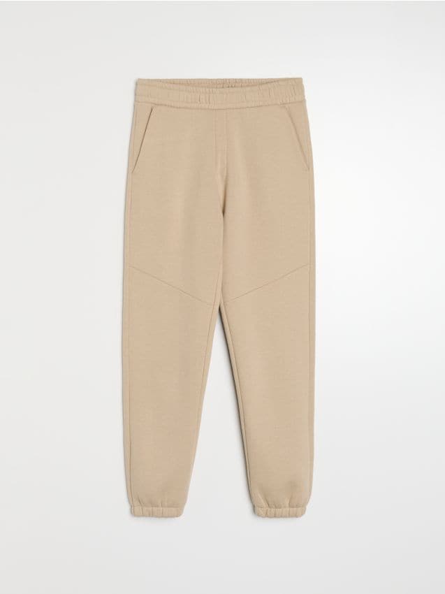Sinsay - Spodnie dresowe regular fit - beżowy