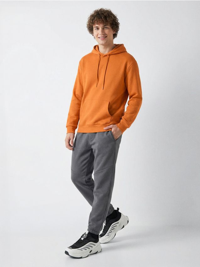Sinsay - Pantaloni de molton regular fit - gri-neutru