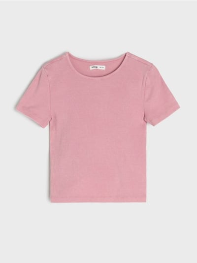 Ριμπ T-shirt με κοντό μανίκι