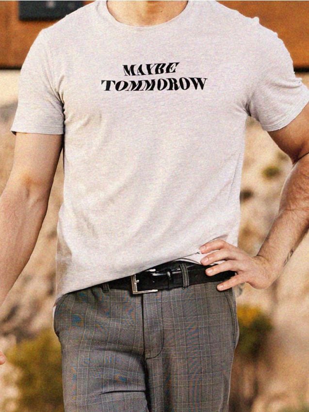 Sinsay - Tricou cu inscripție - gri deschis