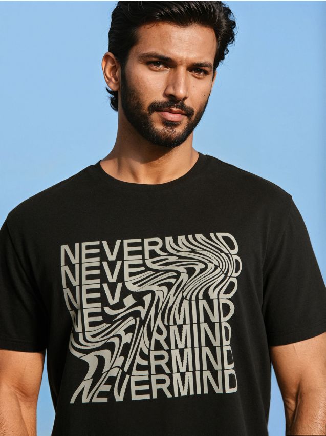 Sinsay - Tricou cu imprimeu - negru