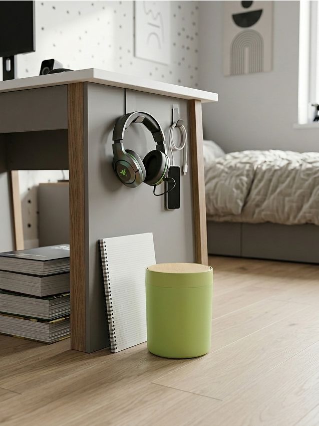 Sinsay - Coș de gunoi cu capac - verde-gălbui