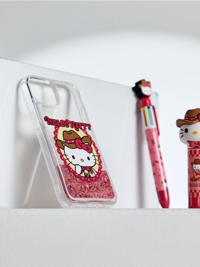 Custodia per iPhone 13/14 con glitter liquido - rosso