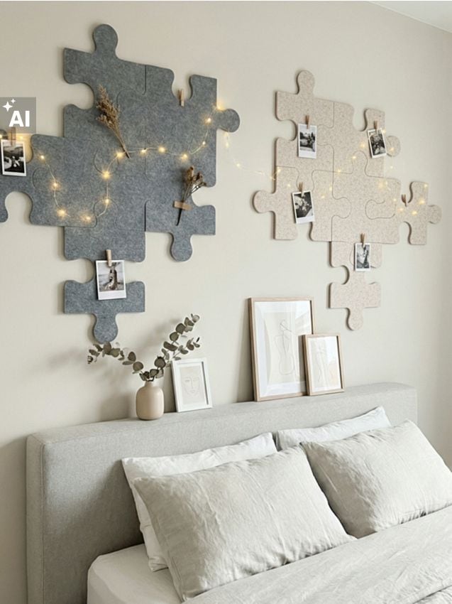 Sinsay - Set filcanih zidnih panela u obliku puzzlea 9 pack