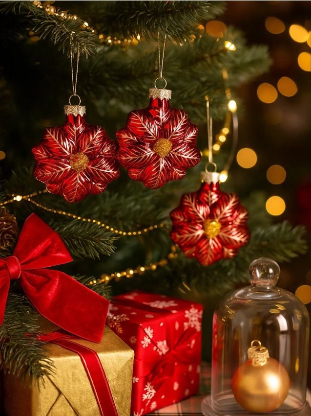 Sinsay - Balenie 3 vianočných ozdôb - červená