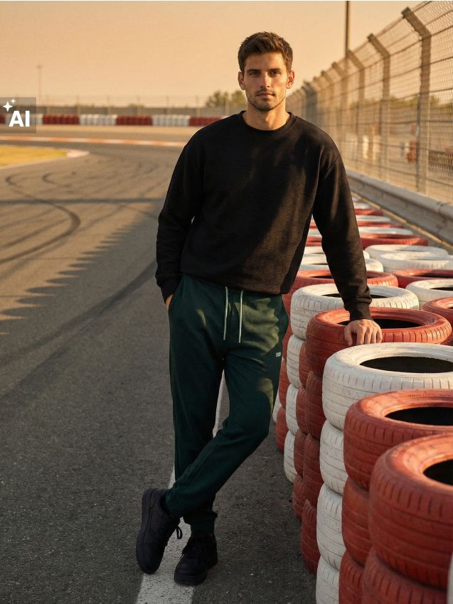 Sinsay - Pantaloni de trening tip jogger - verde-închis